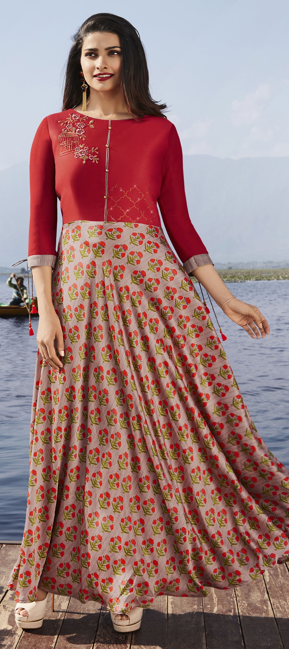 Indian Tunics For Women Embroidered Tunics Cotton Kurtis   1529378 