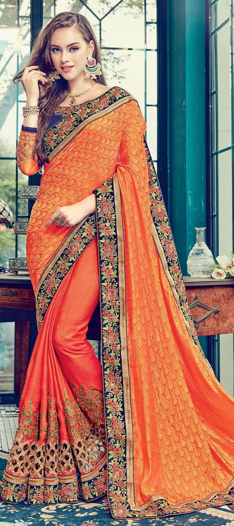 embroidered sarees