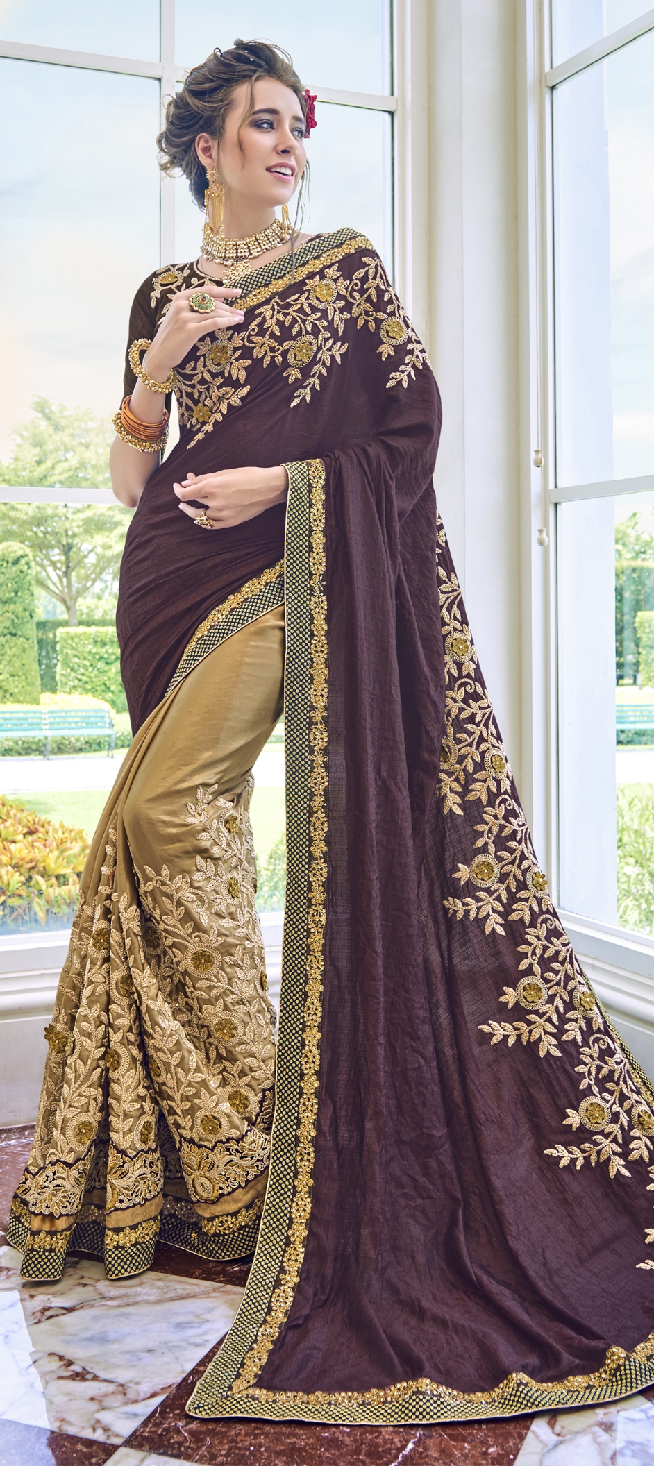 embroidery sarees for women