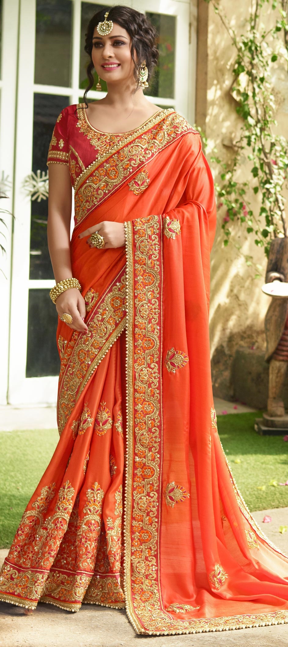 Maroon High Neck Designer Cotton Silk Readymade Stitched Wedding Wear Saree Blouse Fabric Tunic Top Latest Weaving sari Choli Women Indian E