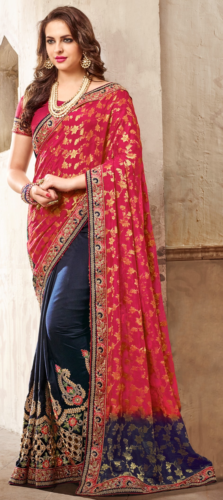 embroidery work sarees